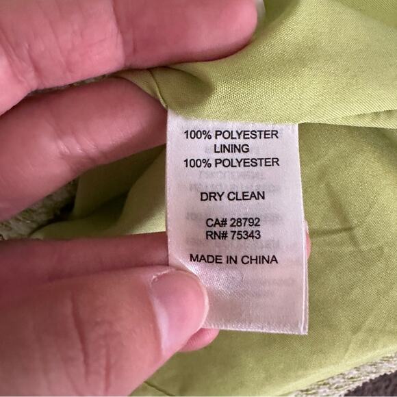 House Of Harlow Tweed Houndstooth Double Breasted Green White Blazer Small - Picture 4 of 6